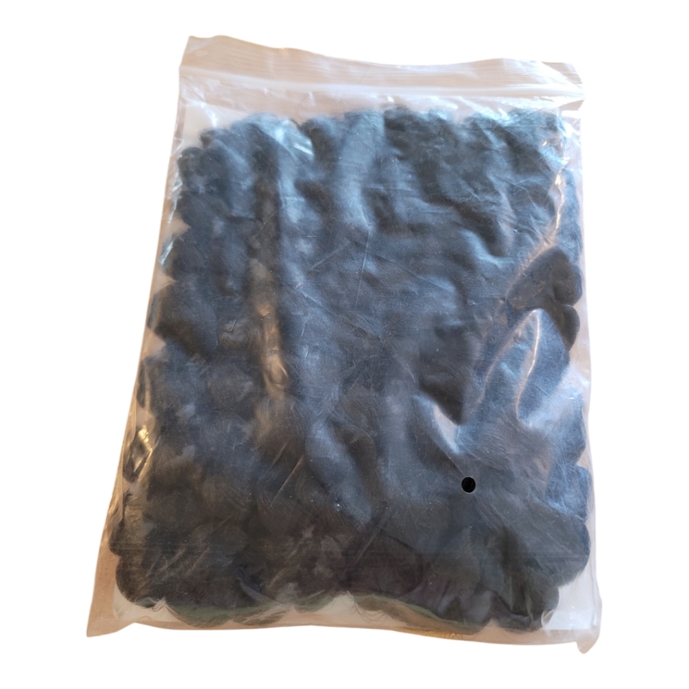Curly black doll hair for rerooting & doll making